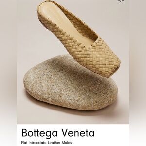 Bottega Veneta Flat Intrecciato Leather Mules